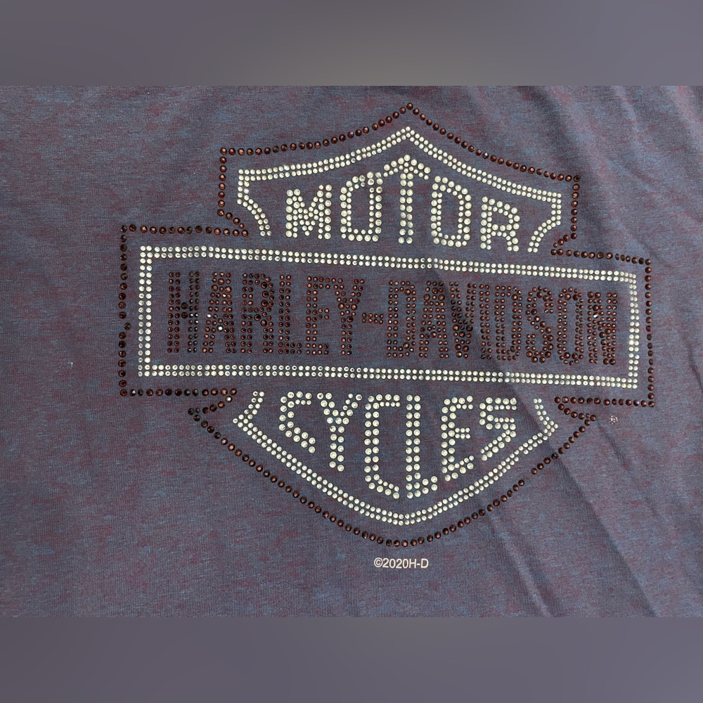 Harley Davidson Rhinestone Detailed T-Short - Picture 4 of 10